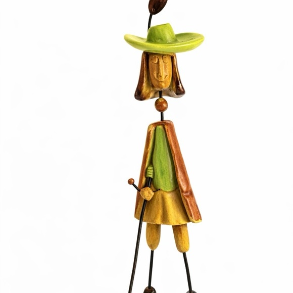 Handmade Other - Mid-Century Glazed Terracotta Robin Hood Figurine 9” Folk Art Modernist READ